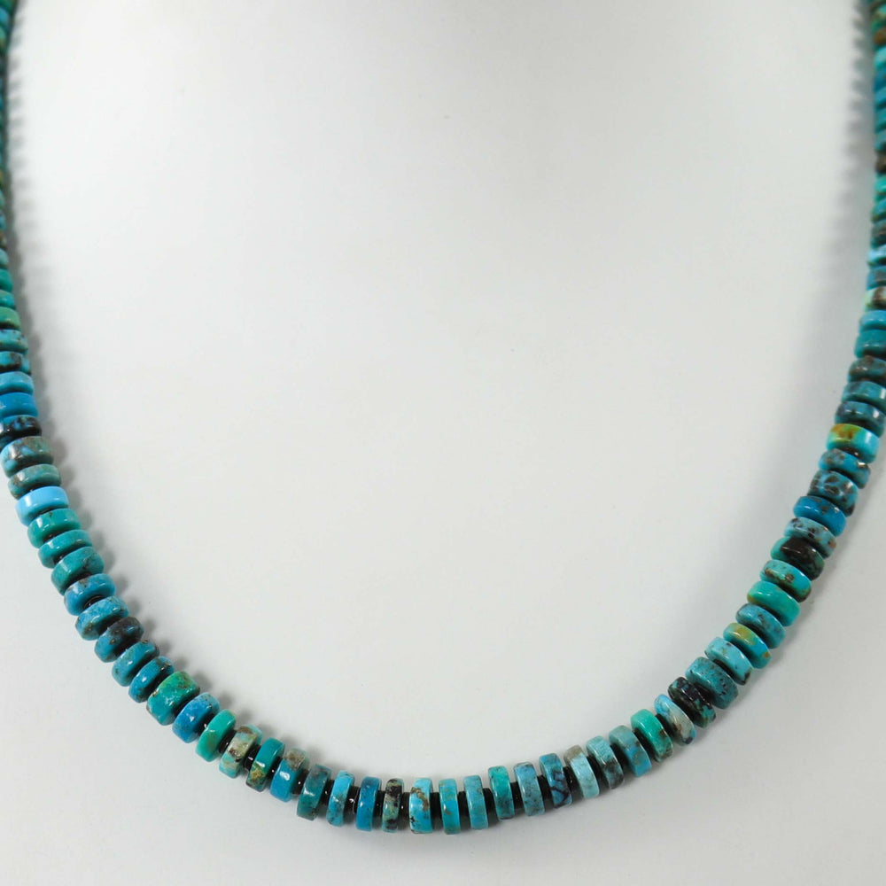 Kingman Turquoise Necklace by Raymond Tenorio - Garland's