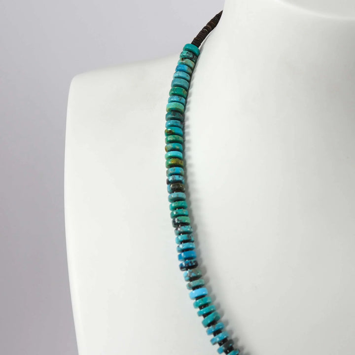 Kingman Turquoise Necklace by Raymond Tenorio - Garland's