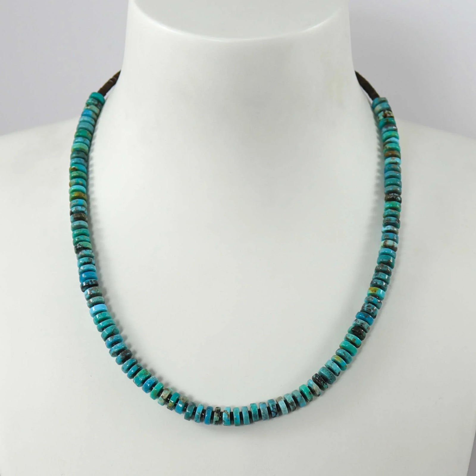 Kingman Turquoise Necklace by Raymond Tenorio - Garland's