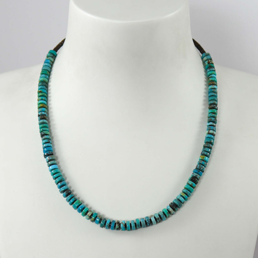 Kingman Turquoise Necklace by Raymond Tenorio - Garland's