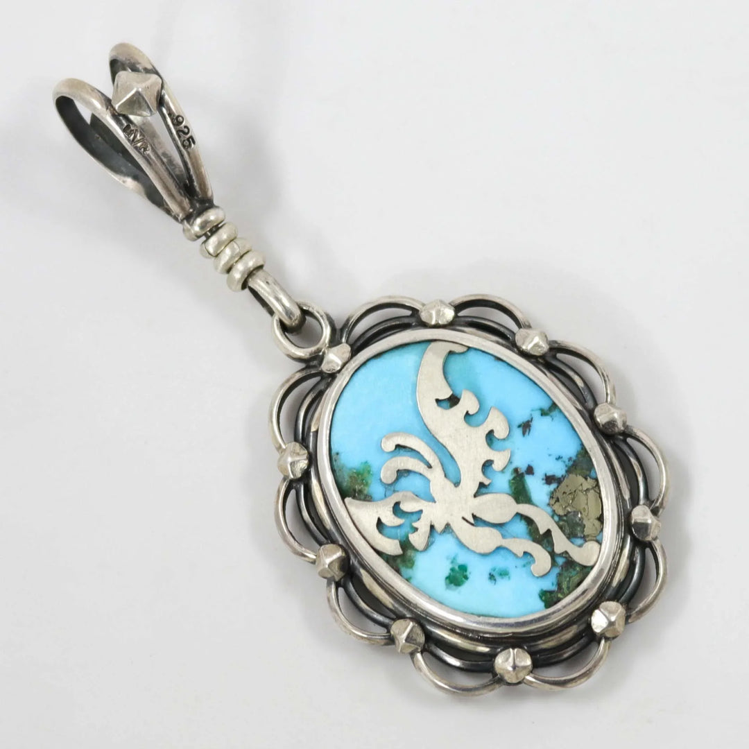 Kingman Turquoise Pendant by Mona Van Riper - Garland's