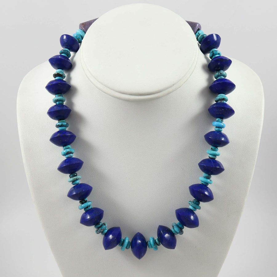 Lapis and Turquoise Necklace by Bruce Eckhardt - Garland's