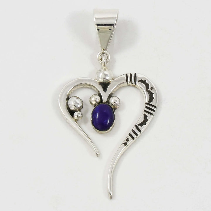 Lapis Heart Pendant by Norman Woody - Garland's