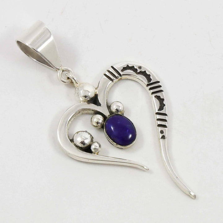 Lapis Heart Pendant by Norman Woody - Garland's