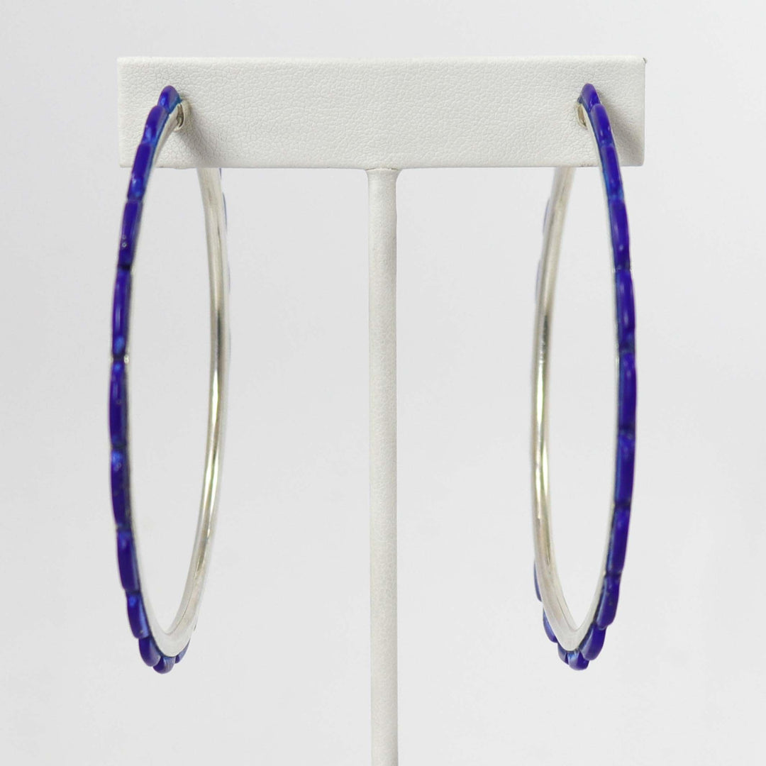 Lapis Hoop Earrings by Federico - Garland's