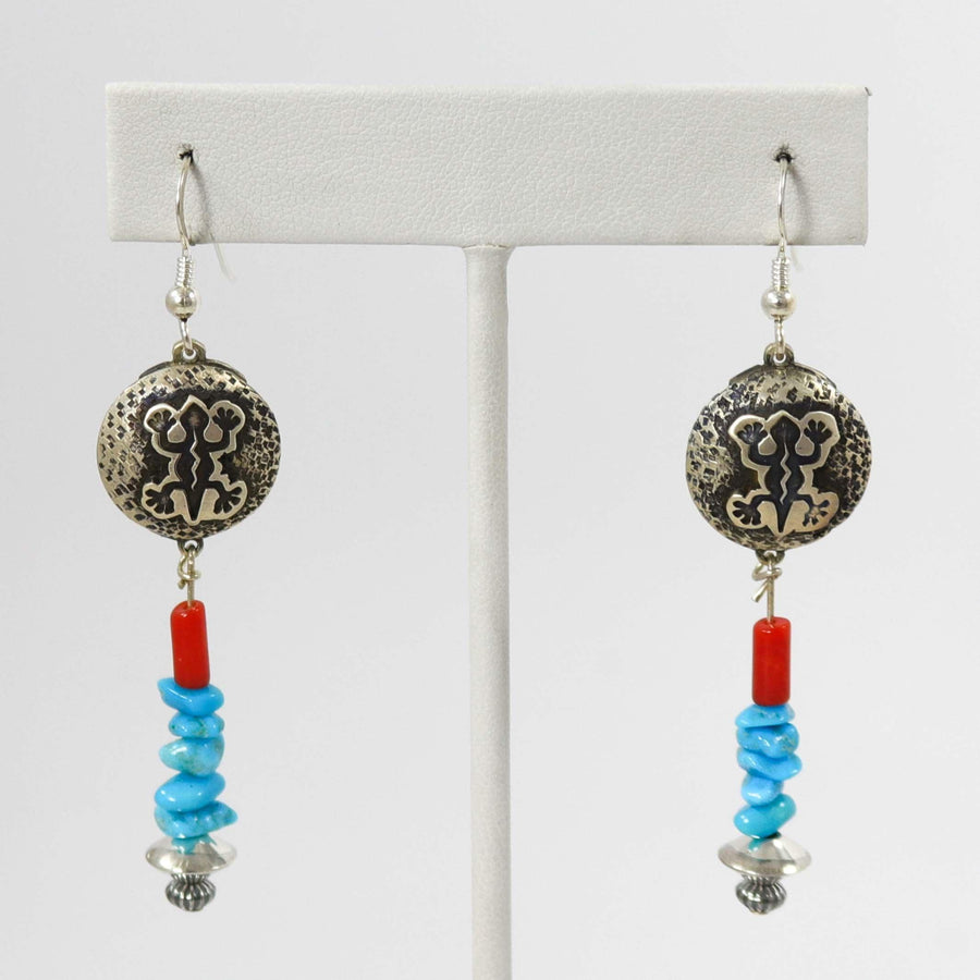 Lizard Earrings by Alvin Yellowhorse - Garland's