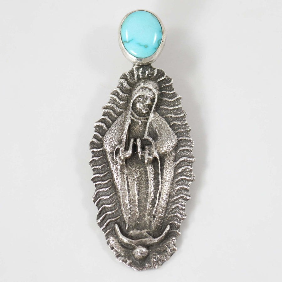 Lone Mountain Turquoise Pendant by Anthony Lovato - Garland's