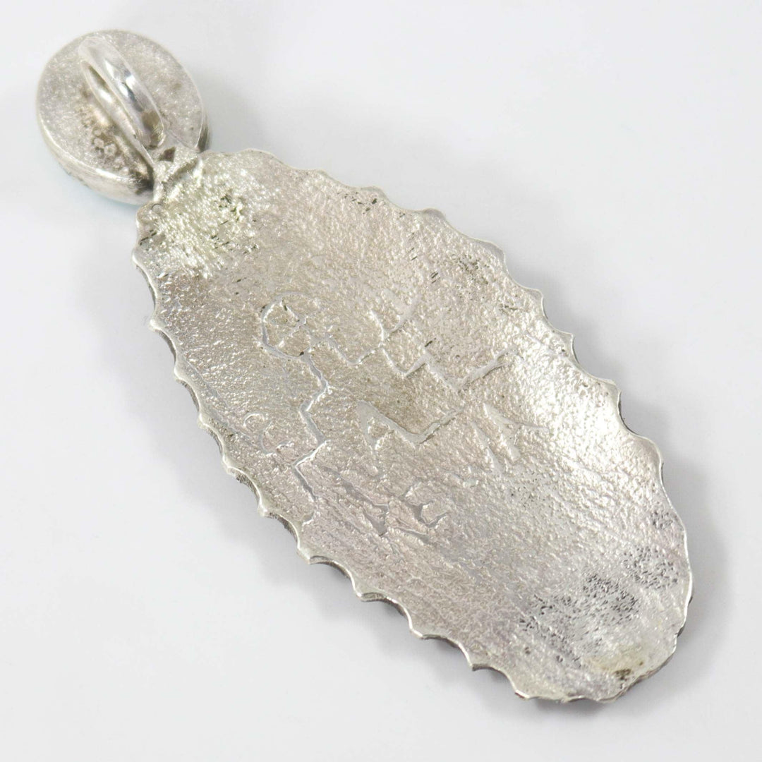 Lone Mountain Turquoise Pendant by Anthony Lovato - Garland's