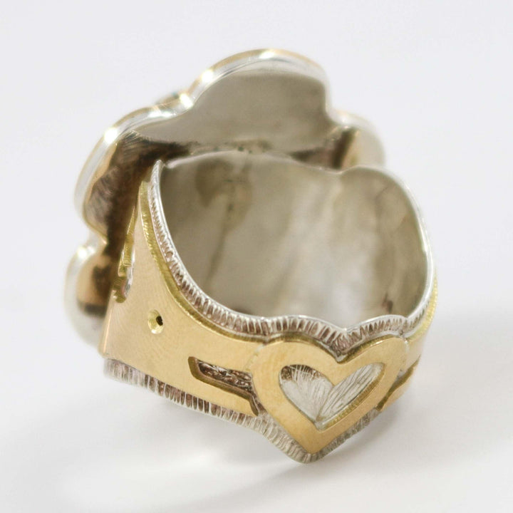 Lone Mountain Turquoise Ring by Dina Huntinghorse - Garland's