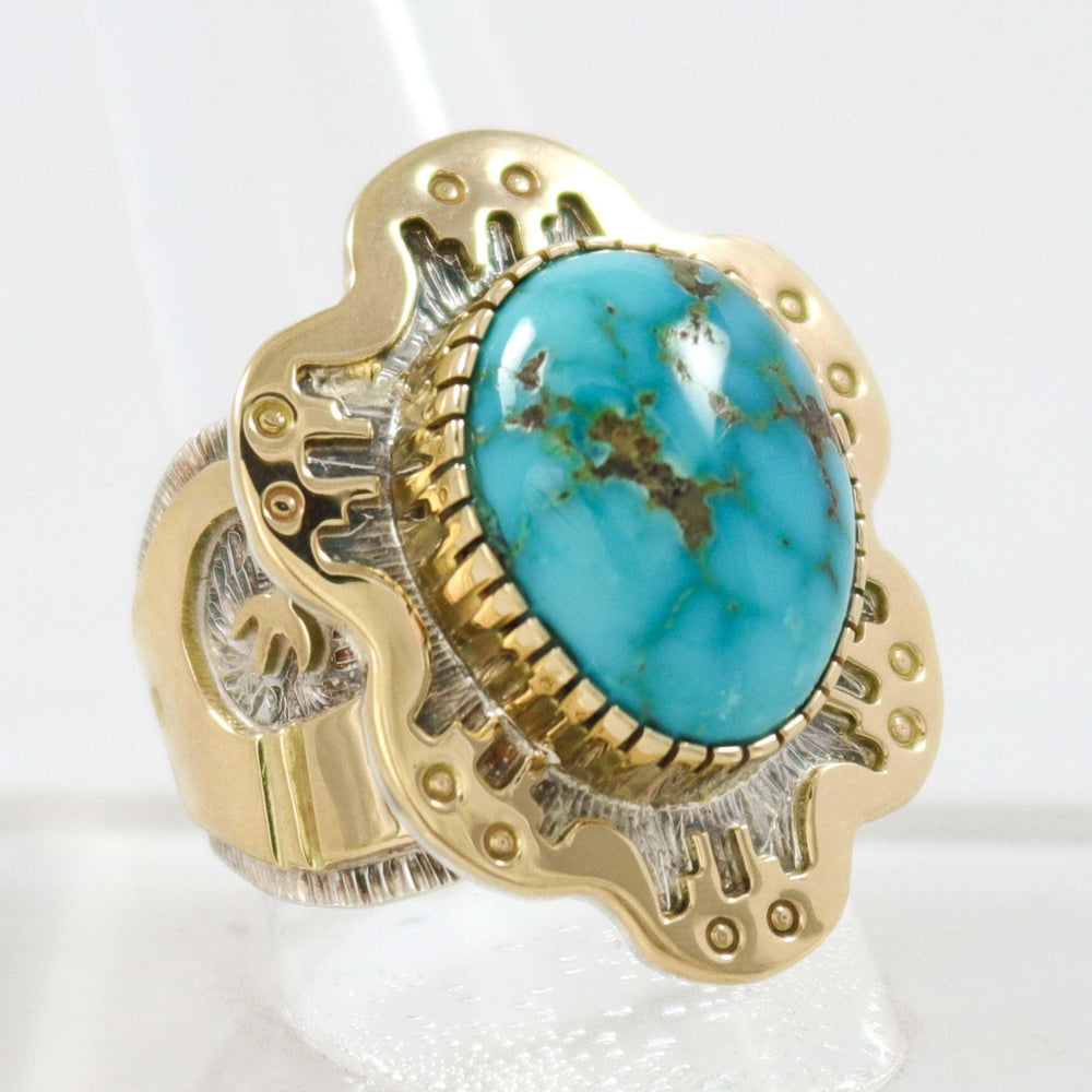 Lone Mountain Turquoise Ring by Dina Huntinghorse - Garland's