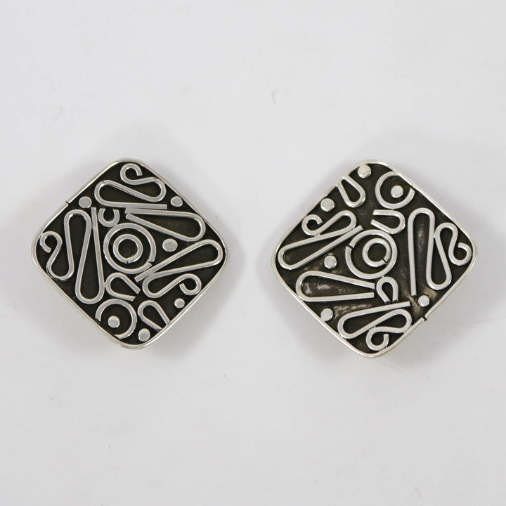 Mayan Clip Earrings by Consuelo Campos - Garland's