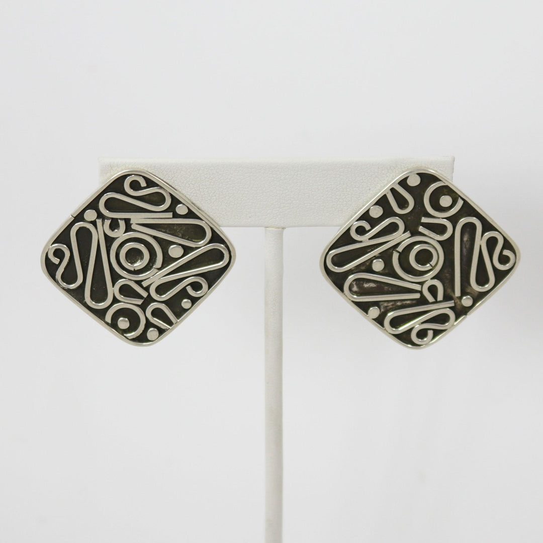 Mayan Clip Earrings by Consuelo Campos - Garland's