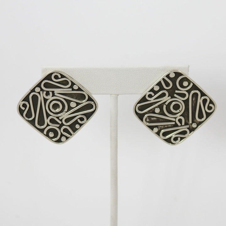 Mayan Clip Earrings by Consuelo Campos - Garland's