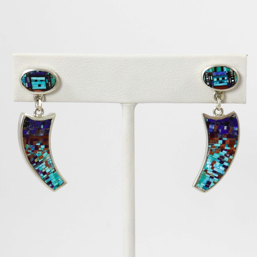 Micro Inlay Earrings by Irene and Carl Clark - Garland's