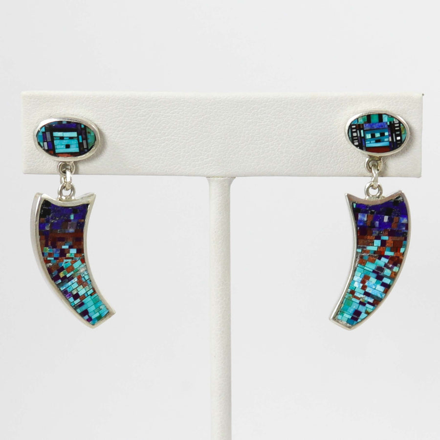 Micro Inlay Earrings by Irene and Carl Clark - Garland's