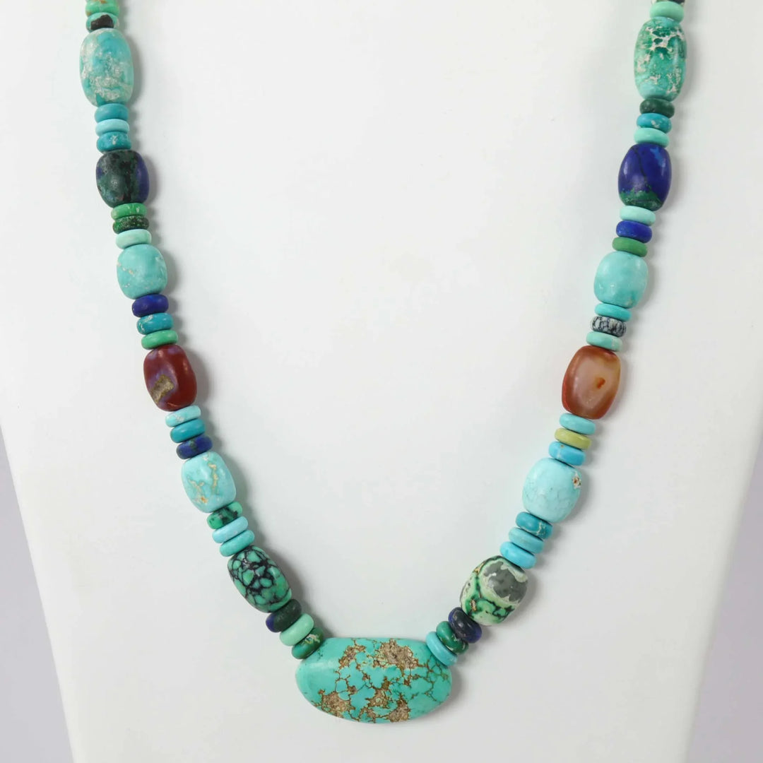Multi-Stone Bead Necklace by Bob Hall - Garland's