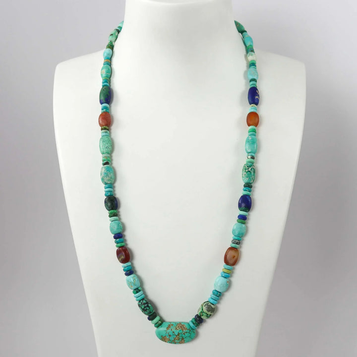 Multi-Stone Bead Necklace by Bob Hall - Garland's