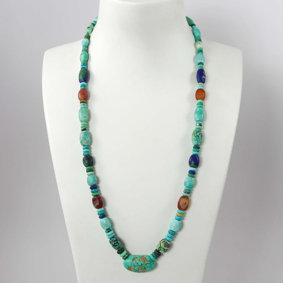 Multi-Stone Bead Necklace by Bob Hall - Garland's