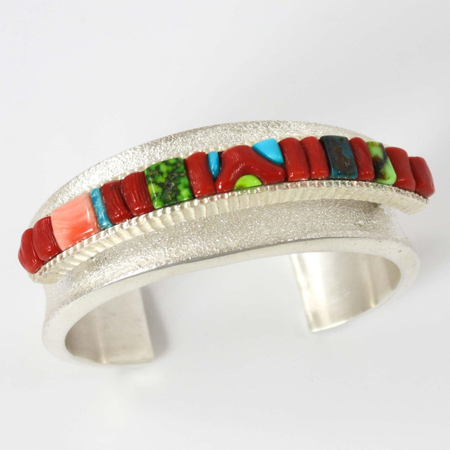 Multi-Stone Inlay Cuff by Alvin Yellowhorse - Garland's
