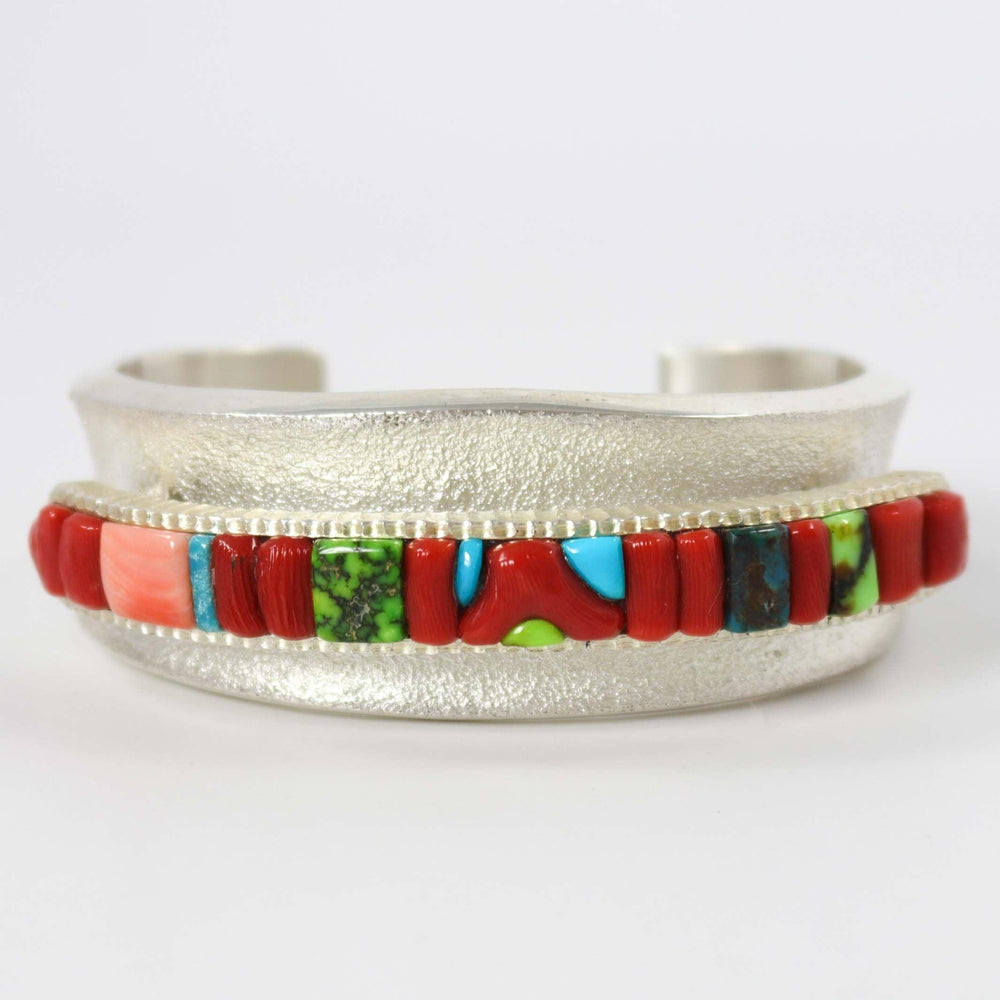 Multi-Stone Inlay Cuff by Alvin Yellowhorse - Garland's