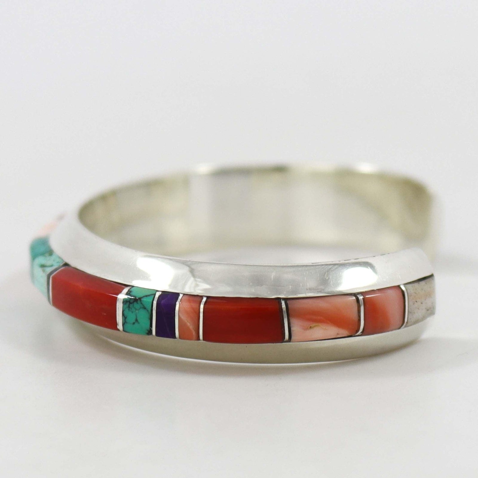 Multi-Stone Inlay Cuff by Wes Willie - Garland's