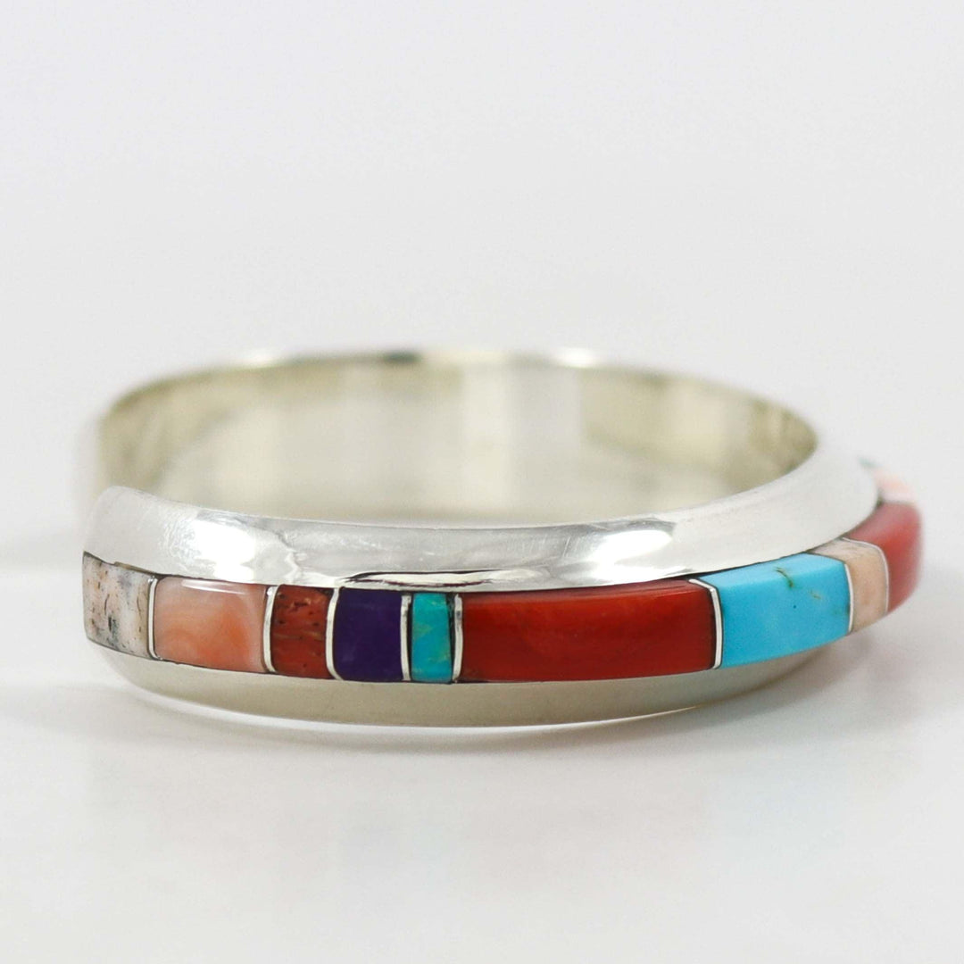 Multi-Stone Inlay Cuff by Wes Willie - Garland's