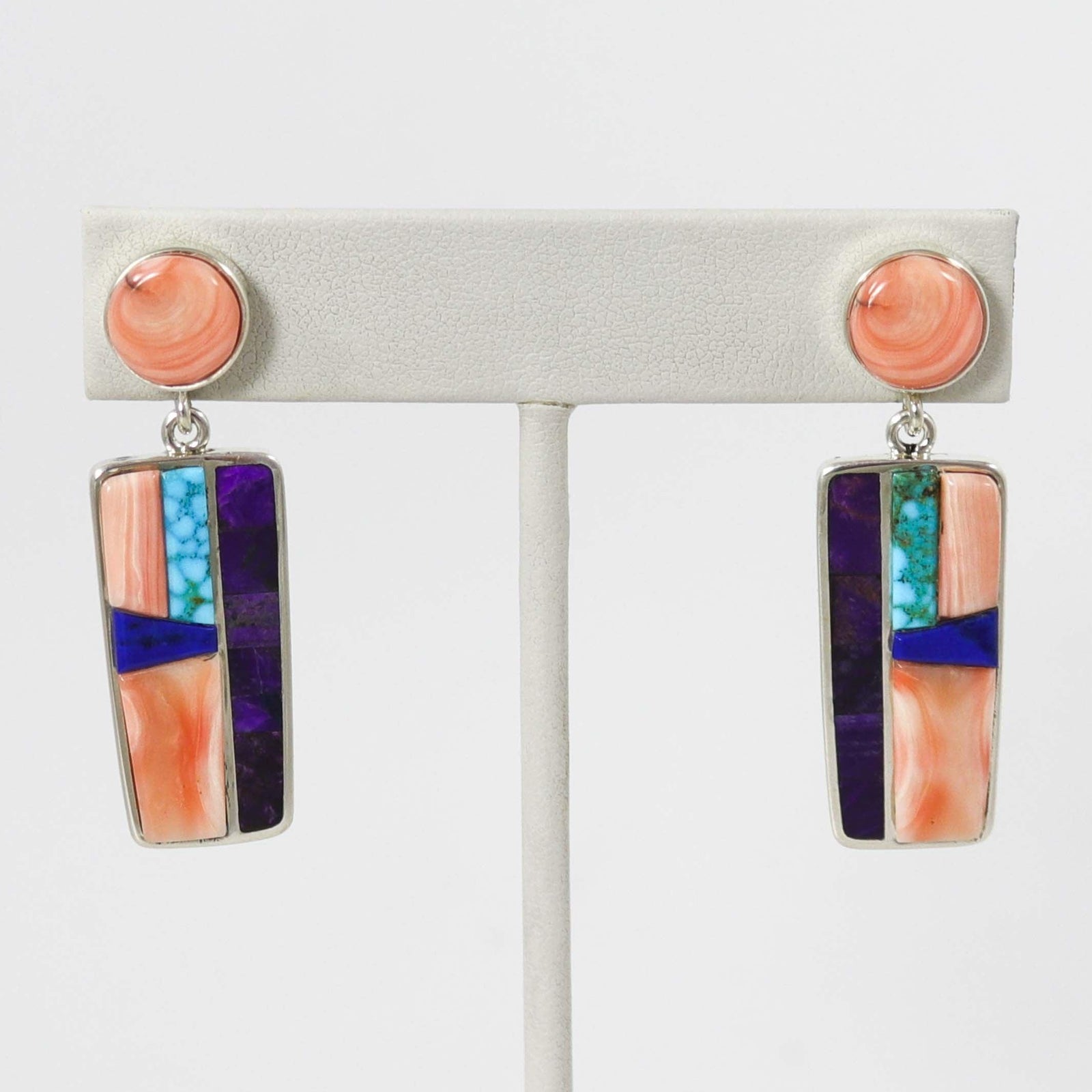 Multi-Stone Inlay Earrings by Noah Pfeffer - Garland's