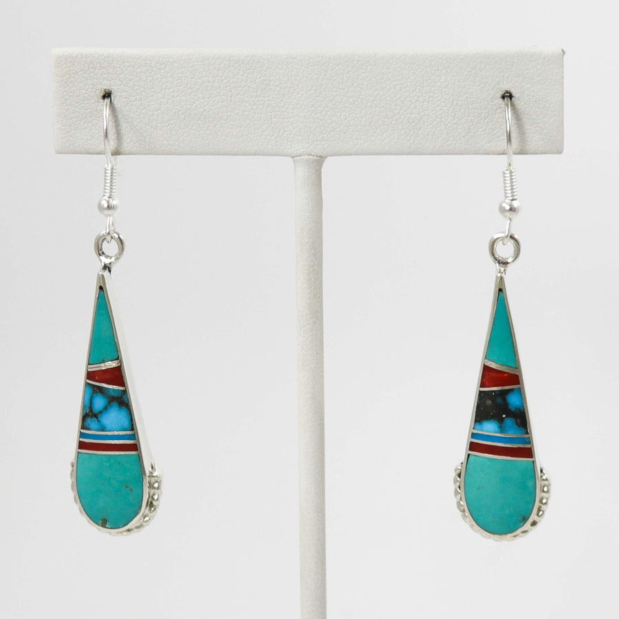 Multi-Stone Inlay Earrings by Stanley Manygoats - Garland's