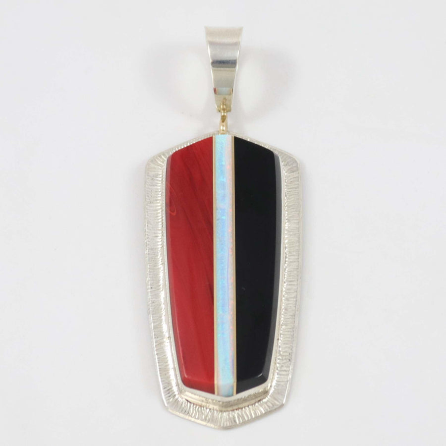 Multi-Stone Inlay Pendant by Duane Maktima - Garland's