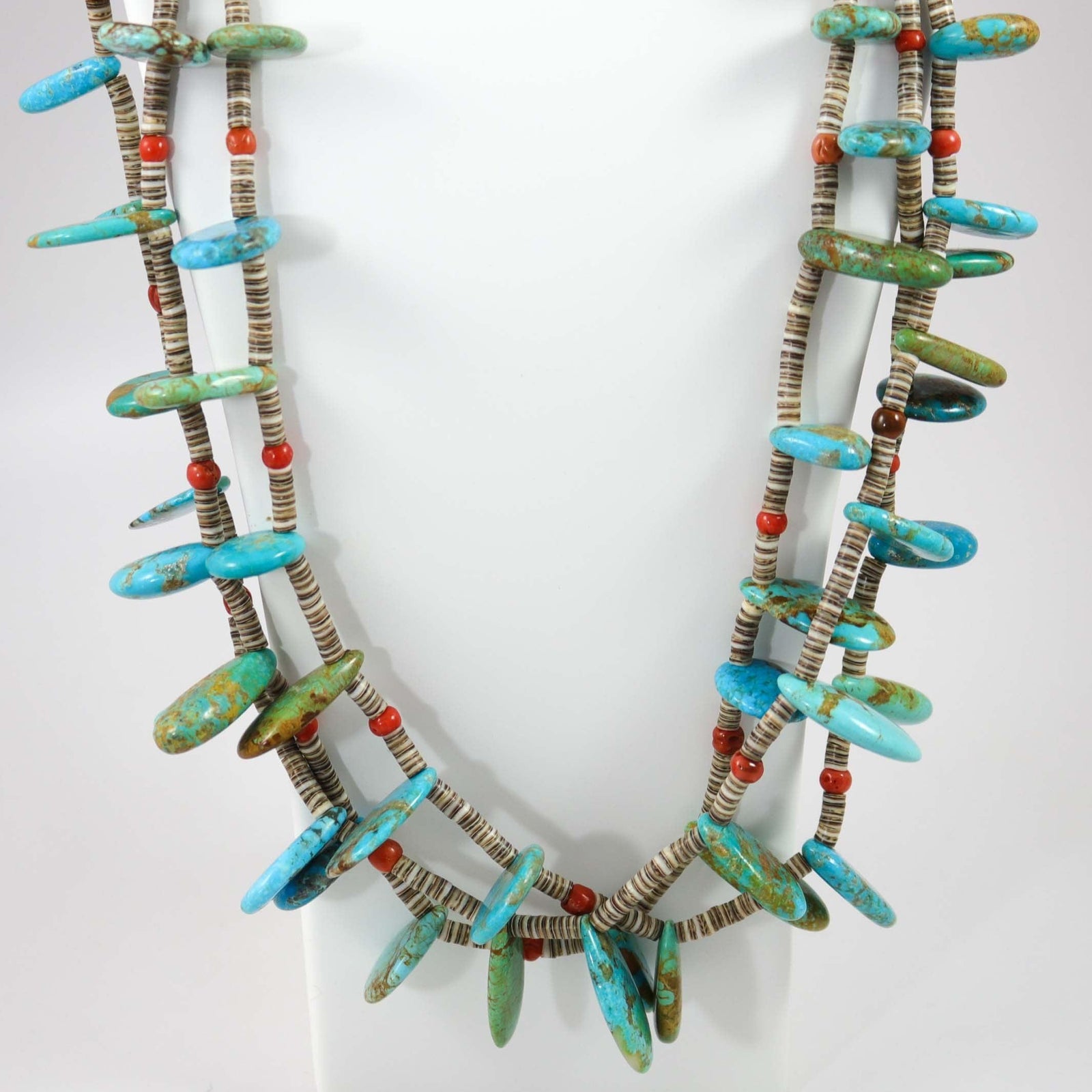 Multi-Stone Tab Necklace by Lester Abeyta - Garland's