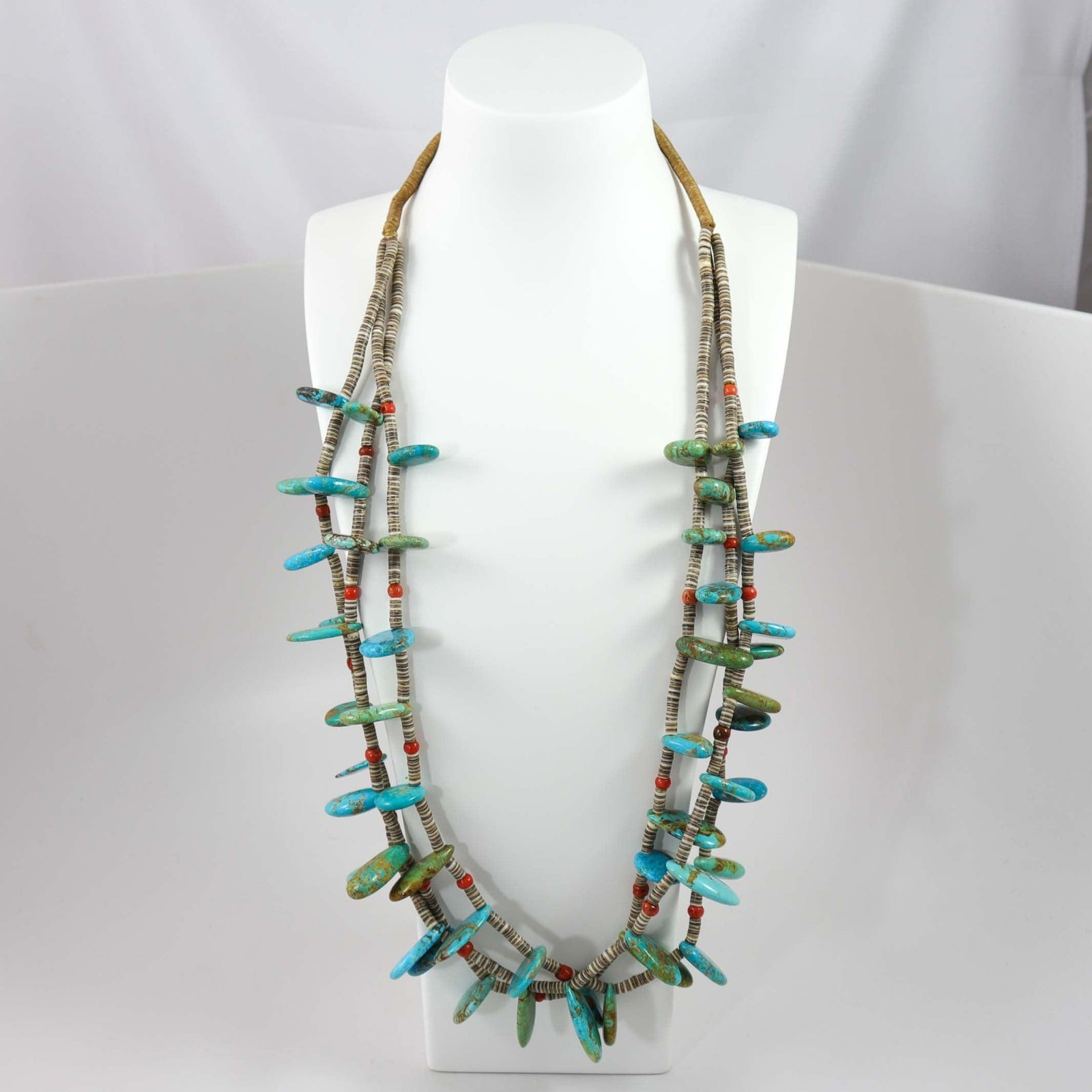 Multi-Stone Tab Necklace by Lester Abeyta - Garland's