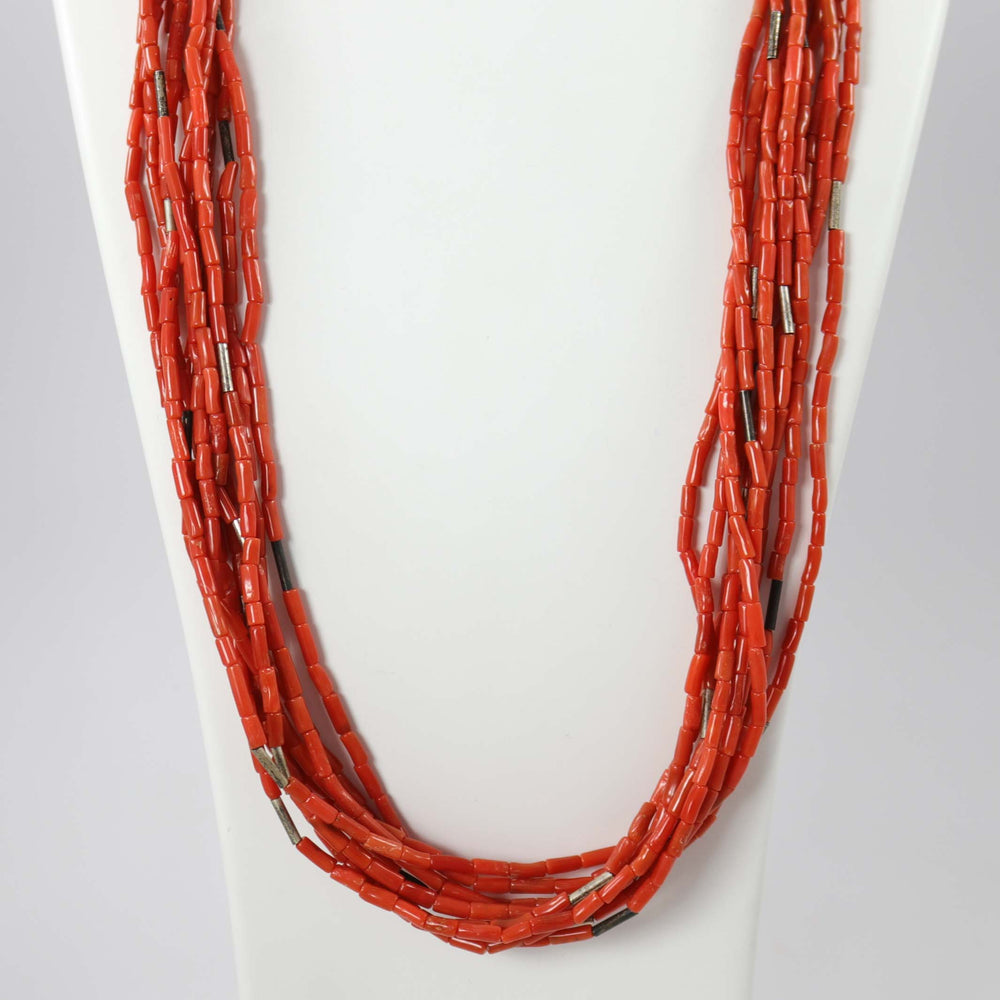 Multi-Strand Coral Necklace by Vintage Collection - Garland's