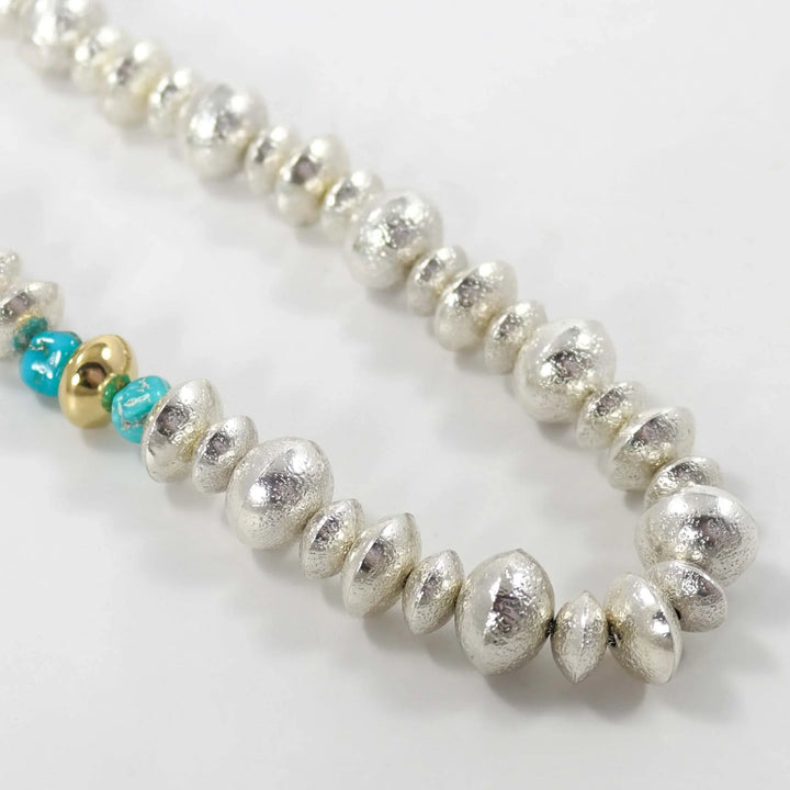 Navajo Pearl and Turquoise Necklace by Al Joe - Garland's