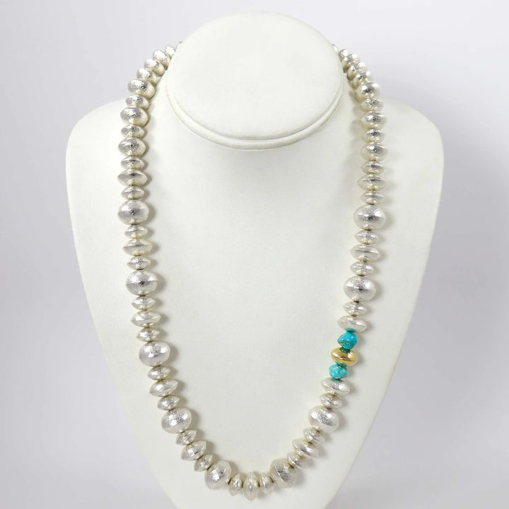 Navajo Pearl and Turquoise Necklace by Al Joe - Garland's
