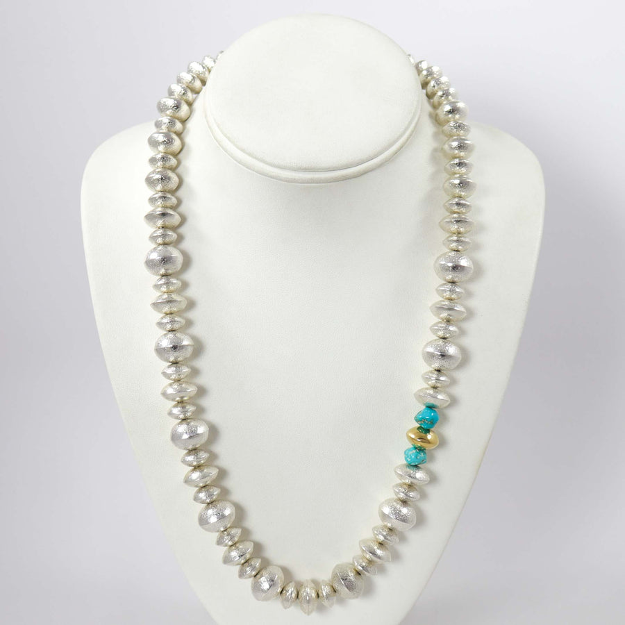 Navajo Pearl and Turquoise Necklace by Al Joe - Garland's