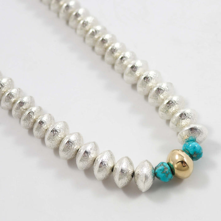 Navajo Pearl and Turquoise Necklace by Al Joe - Garland's
