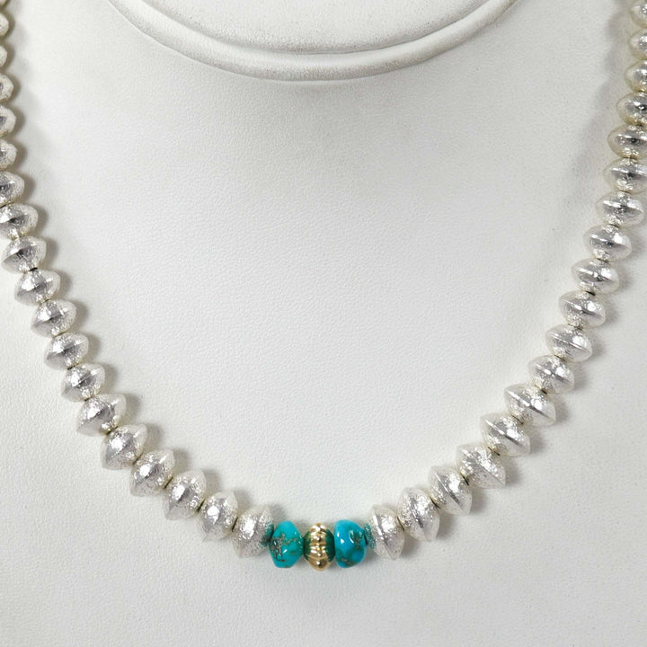 Navajo Pearl and Turquoise Necklace by Al Joe - Garland's