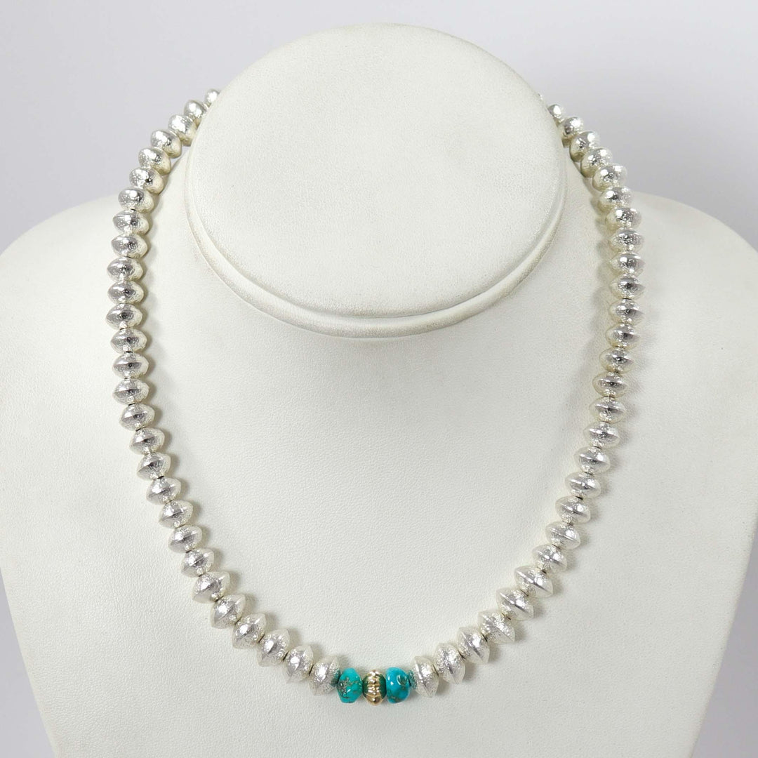 Navajo Pearl and Turquoise Necklace by Al Joe - Garland's
