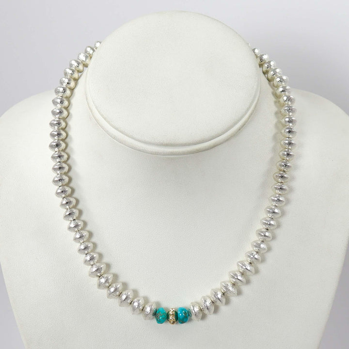 Navajo Pearl and Turquoise Necklace by Al Joe - Garland's
