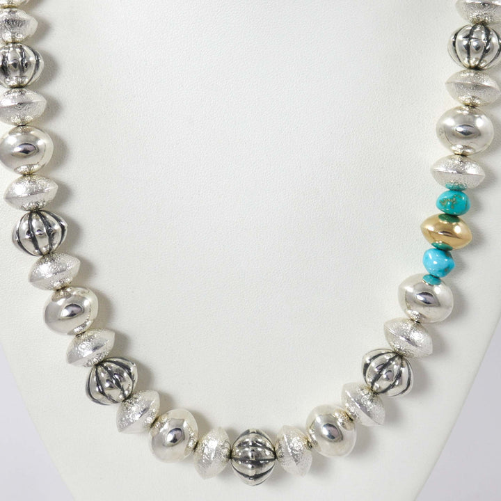 Navajo Pearl and Turquoise Necklace by Bryan Joe - Garland's
