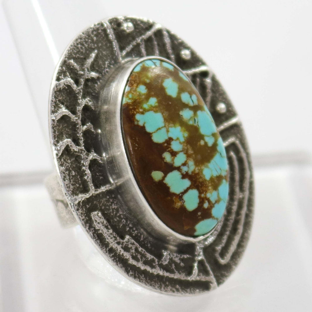 Number Eight Turquoise Ring by Cordell Pajarito - Garland's