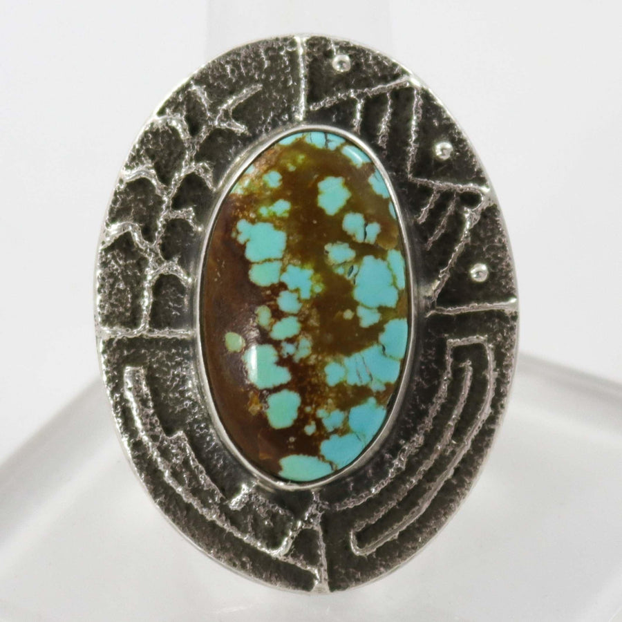 Number Eight Turquoise Ring by Cordell Pajarito - Garland's