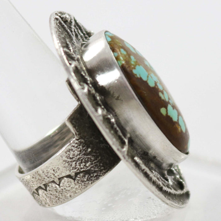 Number Eight Turquoise Ring by Cordell Pajarito - Garland's