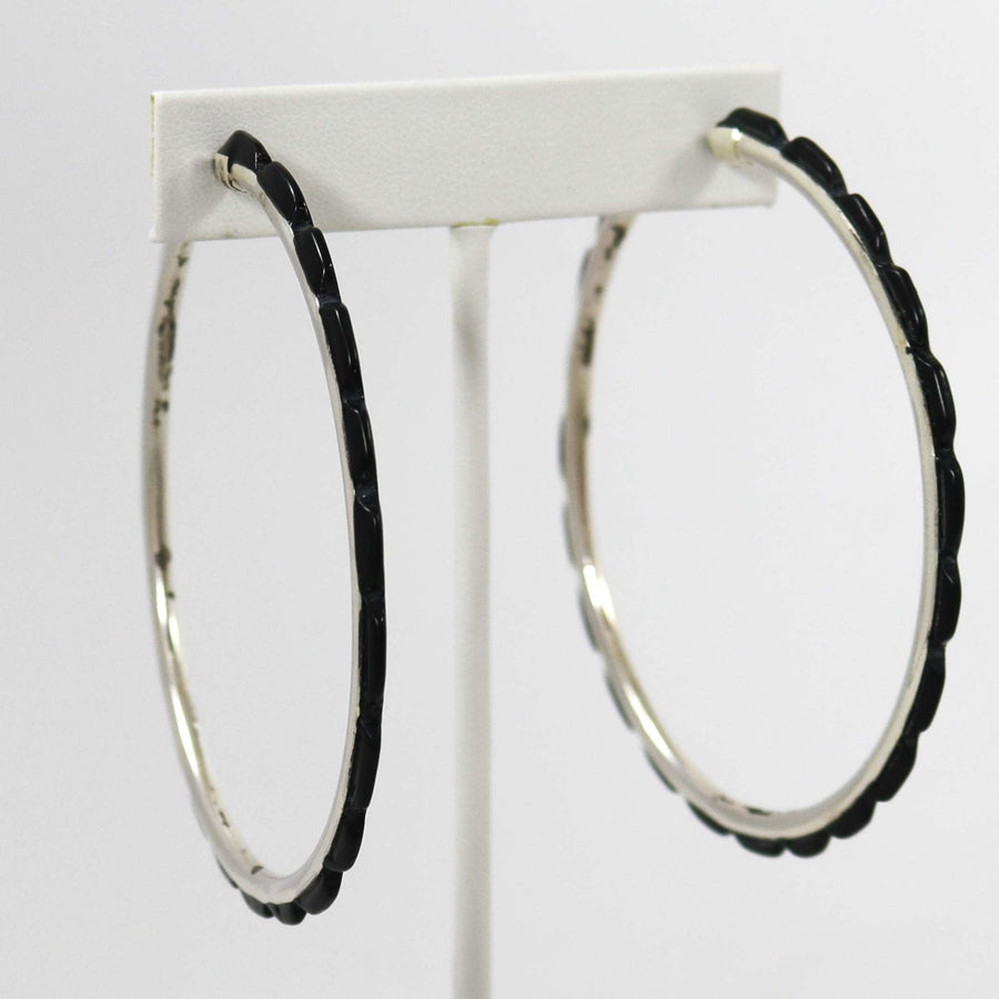 Onyx Hoop Earrings by Federico - Garland's
