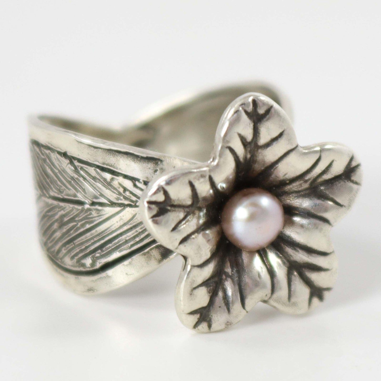 Pearl Flower Ring by Glenda Loretto - Garland's