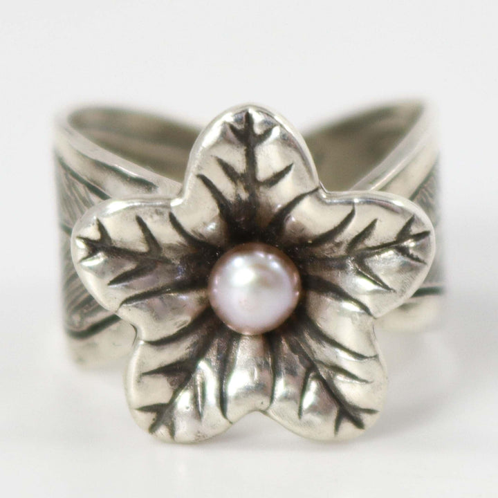 Pearl Flower Ring by Glenda Loretto - Garland's