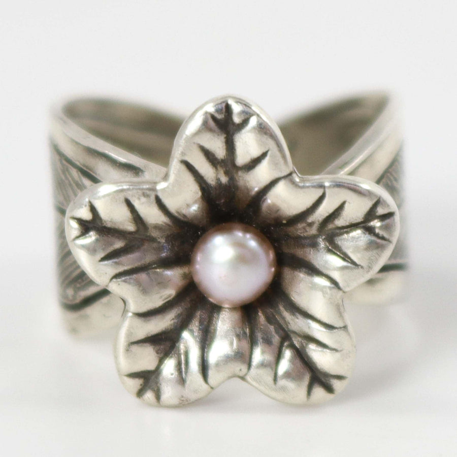 Pearl Flower Ring by Glenda Loretto - Garland's