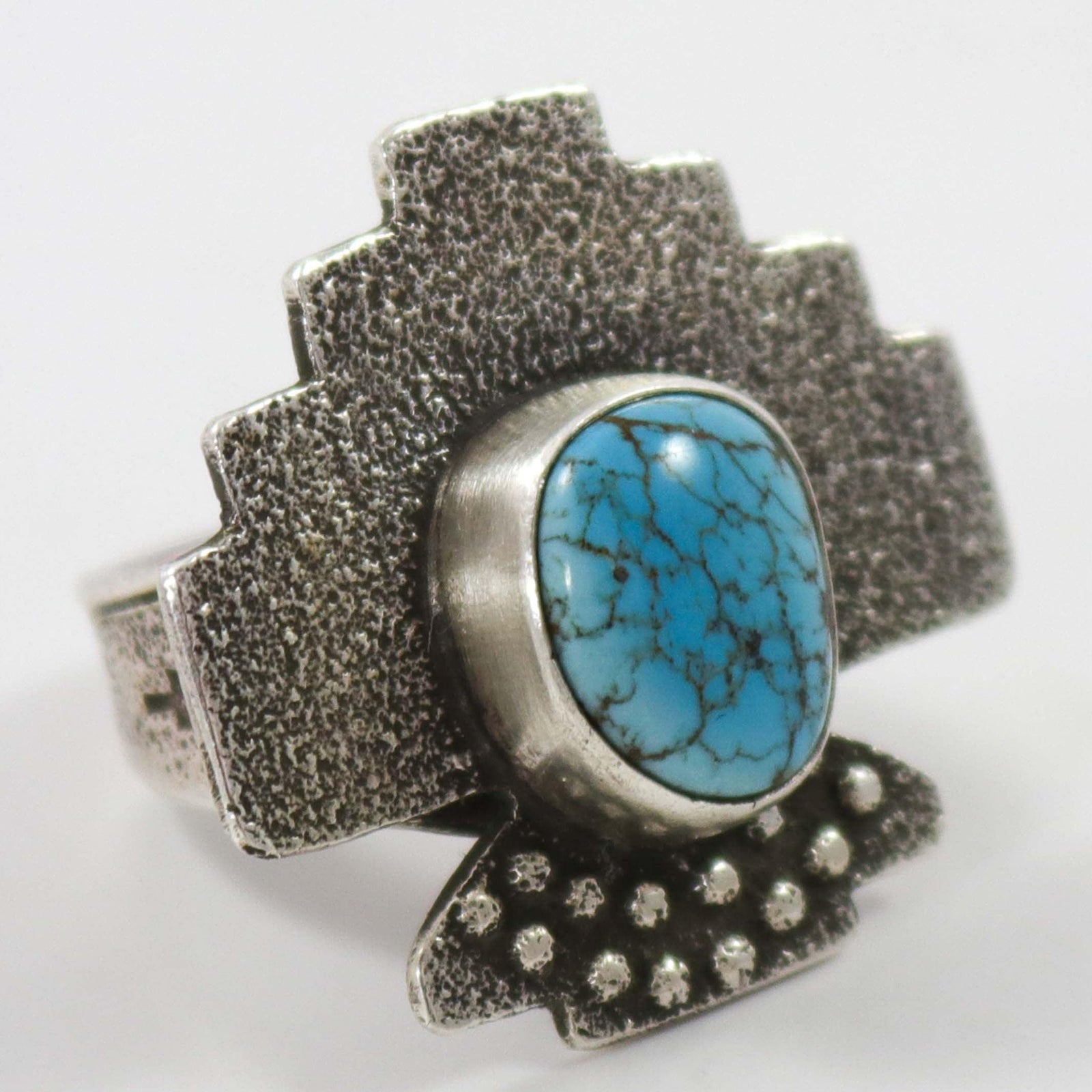 Pilot Mountain Turquoise Ring by Joel Pajarito - Garland's