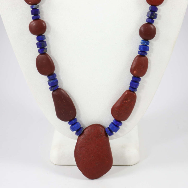 Pipestone and Lapis Necklace by Bob Hall - Garland's