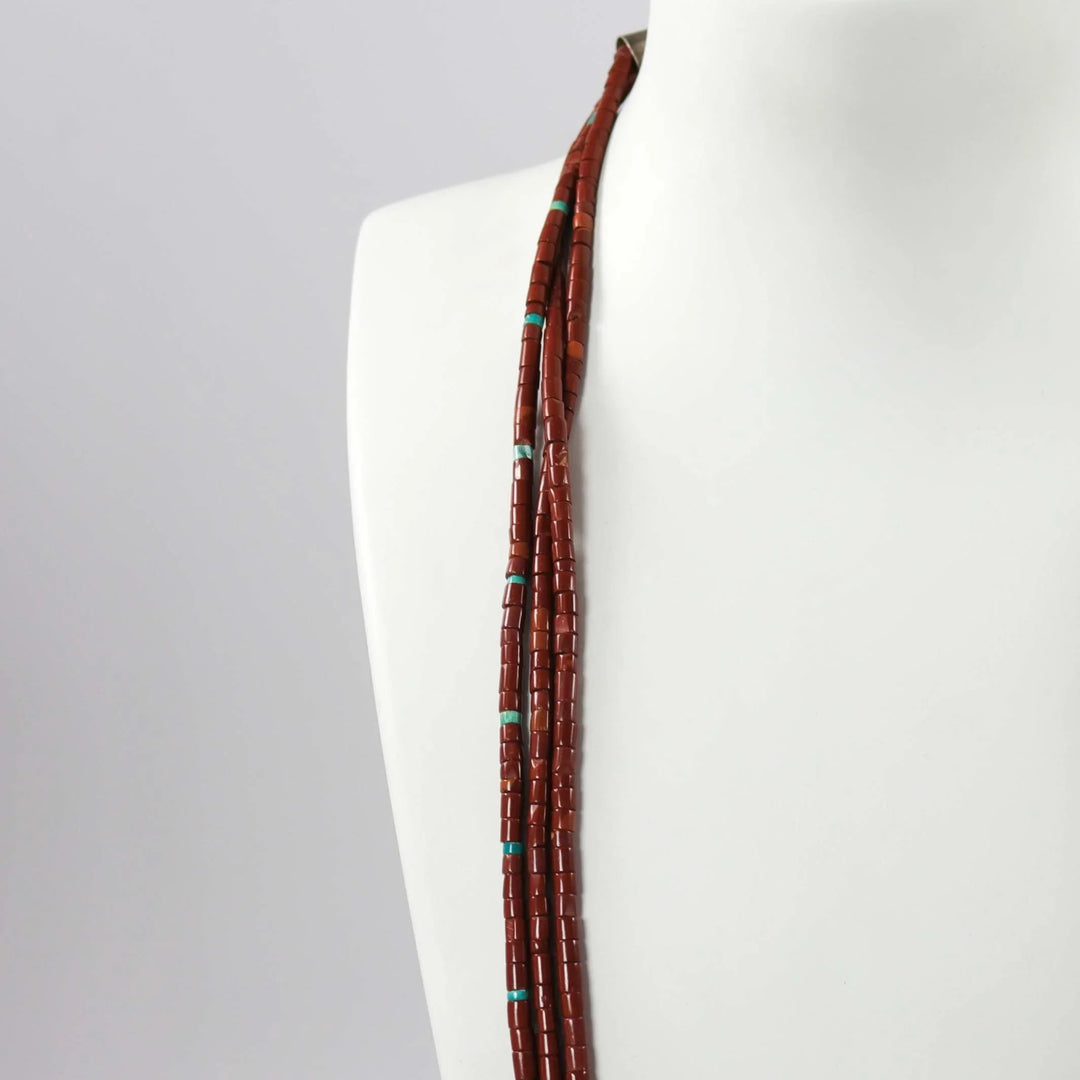 Pipestone and Turquoise Necklace by Vintage Collection - Garland's